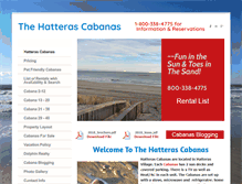 Tablet Screenshot of hatterascabanas.com